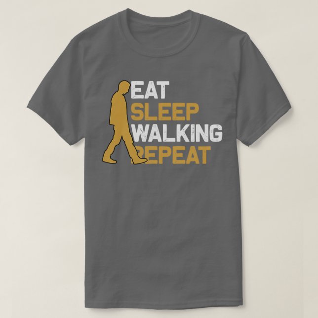 Camiseta Andando Comer Dormir (Frente do Design)