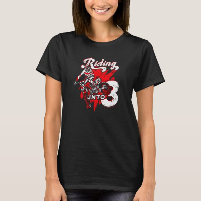 Camiseta Andando de moto 3 - bicicletas de terra (Frente)