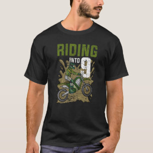 Camiseta Andando Em 9 Aniversário Rider Motocross Aniversár