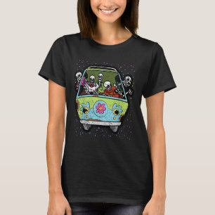 Camiseta Andando Hippie Van Halloween Costume Retro Bones