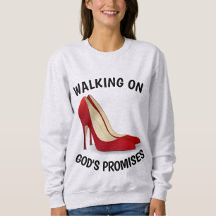 Camiseta ANDANDO nas PROMESSAS do DEUS, calçados do salto
