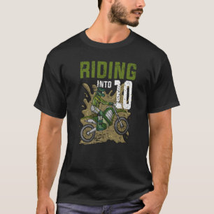 Camiseta Andando Para 10 Rapazes Rider Motocross Birthday P