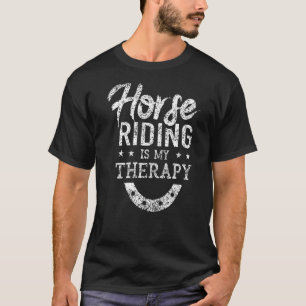 Camiseta Andar a Cavalo É Minha Terapia Corrida Galopar Cor
