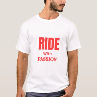 Camiseta Andar Com Paixão – Tipografia Motivacional de Moto