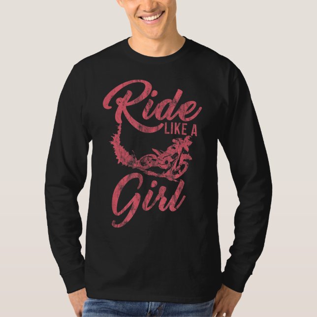 Camiseta Andar Como Uma Motocross Dirt Bike Rider Motorizad (Frente)