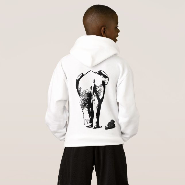 Camiseta Andar de elefante - Hoodie (Parte Traseira Completa)
