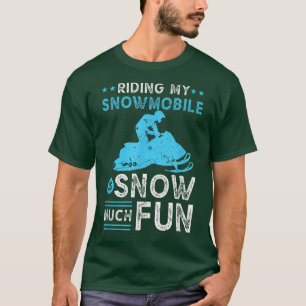 Camiseta Andar de Motoqueira Neve Diversão Trenó Motorizado