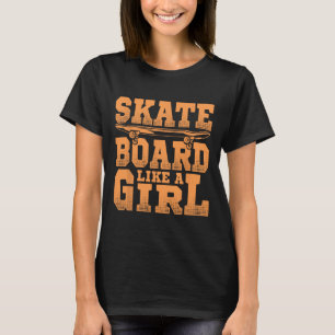 Camiseta Andar de Skate Como Uma Garota Amante De Skate Ska