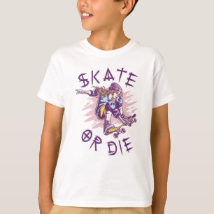 Camiseta Andar de skate ou morrer Garota Skatista