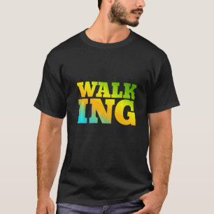 Camiseta Andar Projetado Com Cores Da Natureza