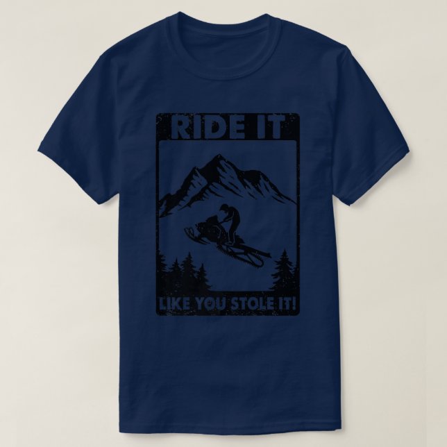 Camiseta Ande Como Se Você Roubasse, Snowmobile Ancando (Frente do Design)