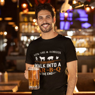 Camiseta Ande em um Bar-B-Q Engraçado
