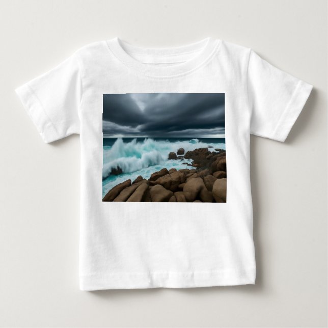 Camiseta "Ande pelas ondas: Ocean Vibes Tee" (Frente)