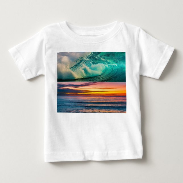 Camiseta "Ande pelas ondas: Ocean Vibes Tee" (Frente)