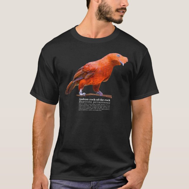 Camiseta Andean cock-of-the-rock bird on the rocks Classic  (Frente)