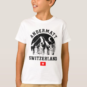 Camiseta Andermatt Suiça Ski Resort Alpes Skiin Alpino