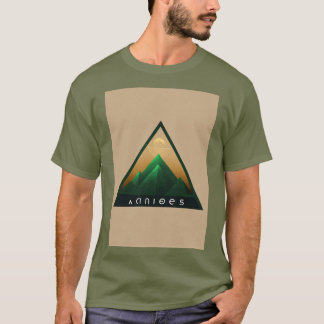 Camiseta "Andes Mons Mountain Trio: Lo Geométrico Minimalis