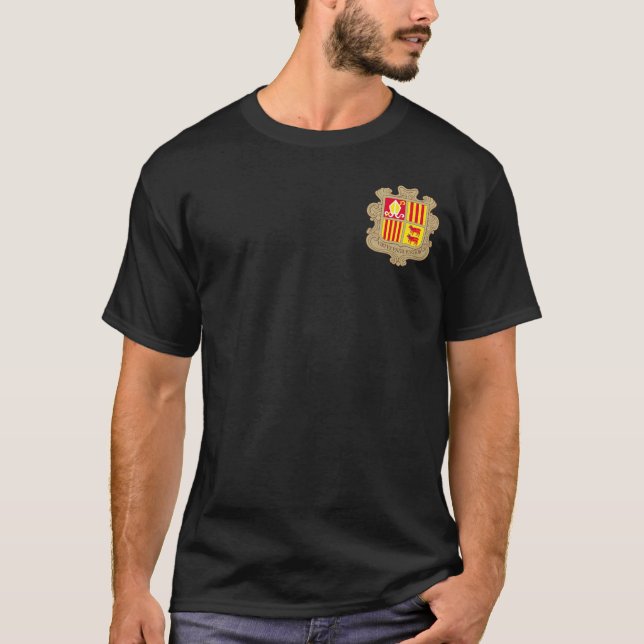 Camiseta Andorra casaco de armas (Frente)
