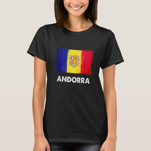 Camiseta Andorra Flag  Andorran  1 (Frente)