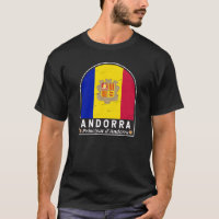 Andorra Flag Emblem Distress Vintage