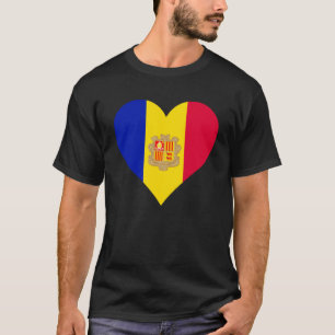 Camiseta Andorra Flag Heart Andorra Love Andorra