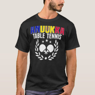 Camiseta Andorra Ping Pong Andorran Mesa Suporte para Tênis