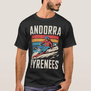 Camiseta Andorra Pirenéus Ski Resort, Diversão do Esqui Alp