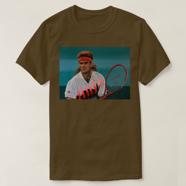 Camiseta Andre Agassi Painting (Frente do Design)