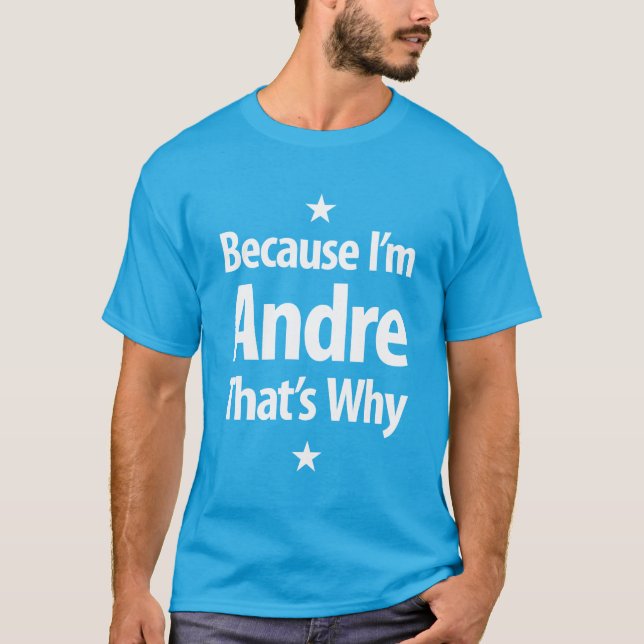 Camiseta Andre Personalizado Nome Aniversário Presente (Frente)