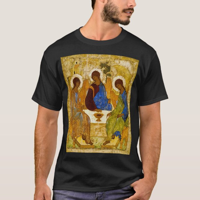 Camiseta Andrei Rublev, icon of the Trinity (Frente)