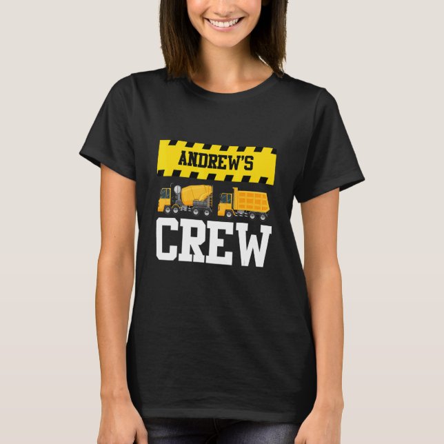Camiseta Andrew Construction Crew Custom Dumcaminhão Dump T (Frente)