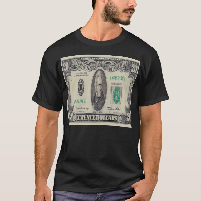 Camiseta Andrew Jackson 20 Dólar Bill (Frente)