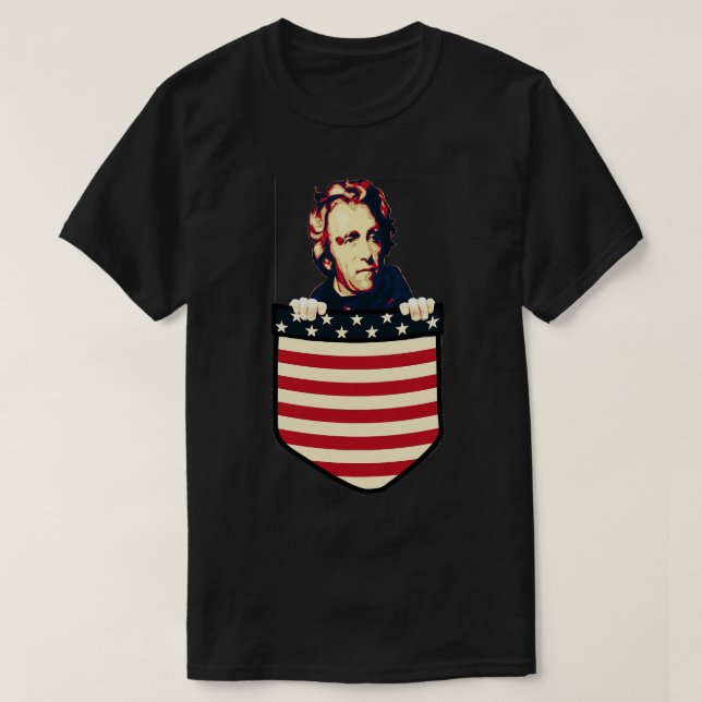 Camiseta Andrew Jackson No Meu Bolso (Frente do Design)