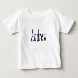 Camiseta Andrew Nome Em Nebula Azul,