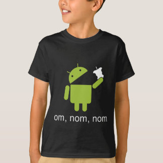 Camiseta android > maçã (camisa escura)