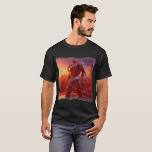 Camiseta Android Marcha pelo Telhado Enquanto Observa a Cid