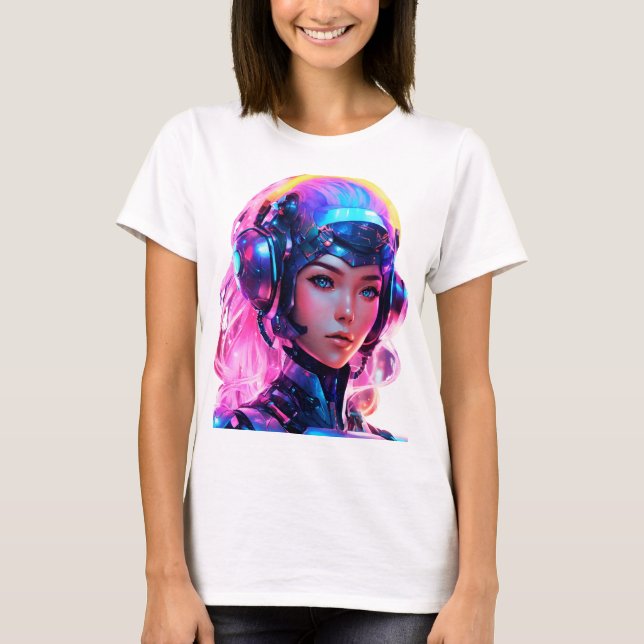 Camiseta Android Techno Space Girl (Frente)