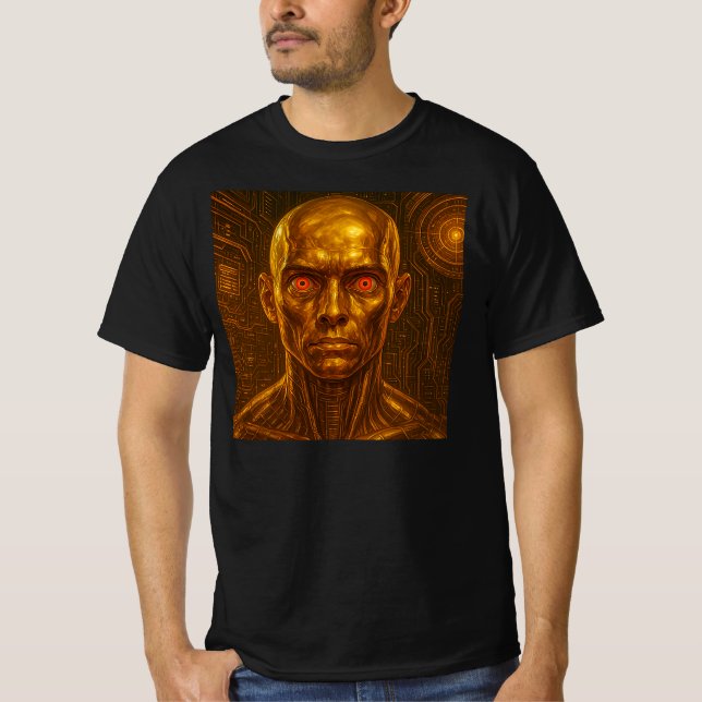 Camiseta Androïde métal doré (Frente)