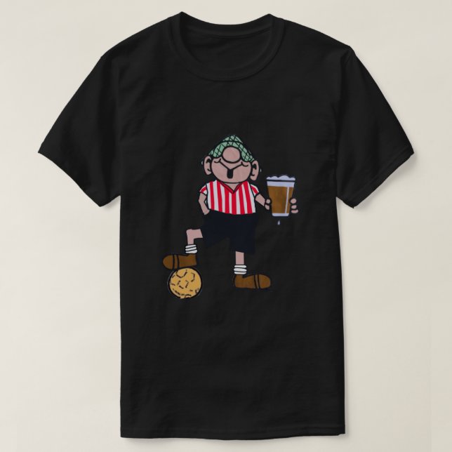 CAMISETA ANDY CAPP RED AND WHITE FOOTBALL SHIRT  (Frente do Design)