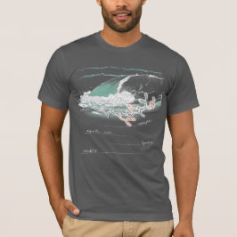 Camiseta Andy soletrado por aminoácidos, cor escura Tee