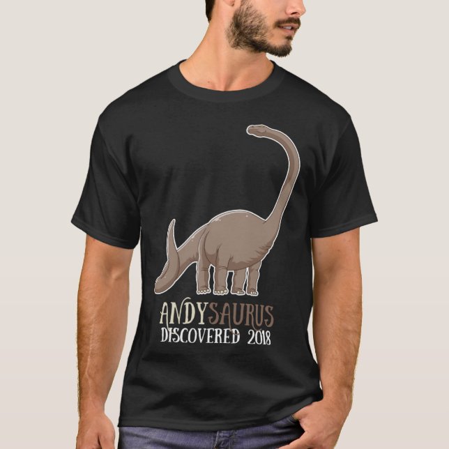 Camiseta Andysaurus Discovered 2018 Dinosaur  rex Kids (Frente)