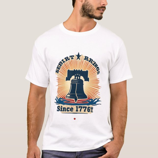 Camiseta Anéis da liberdade desde 1776 (Frente)