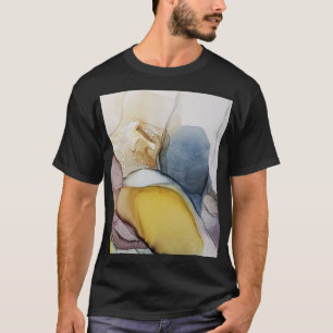 Camiseta Anéis de álcool, tom amarelo, abstrato.