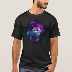 Camiseta Anéis de Caturação de Gato Espacial