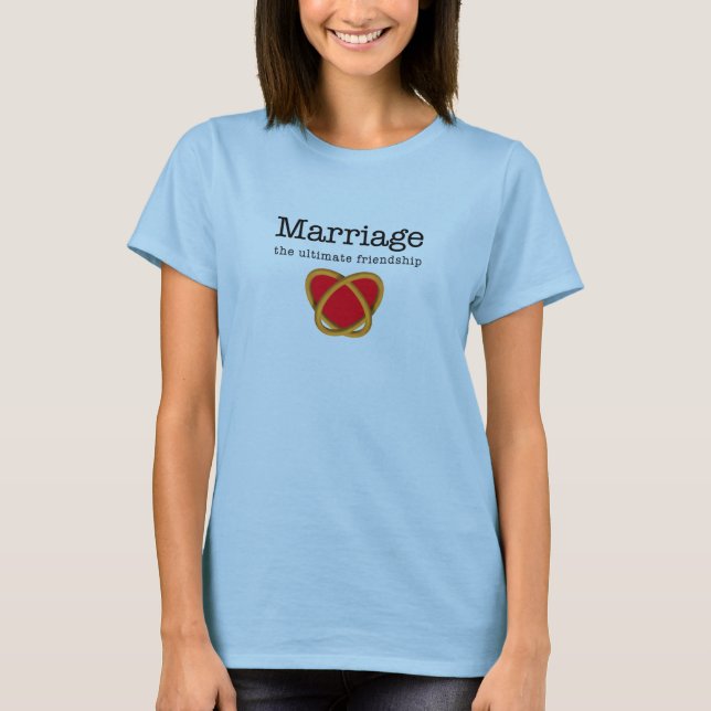 Camiseta Anéis do coração do casamento (Frente)