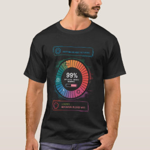 Camiseta Anel de Humor Digital Engraçado Pensativo Sarcásti
