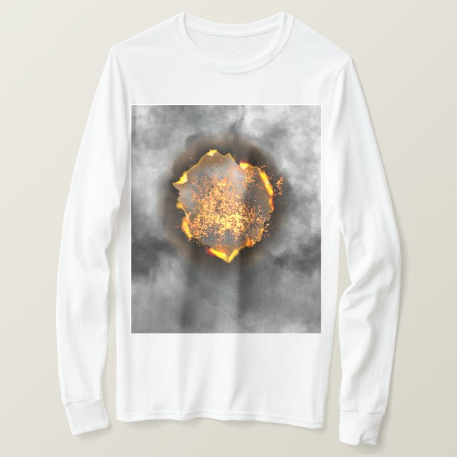 Camiseta Anel de incêndio queimado (Frente do Design)
