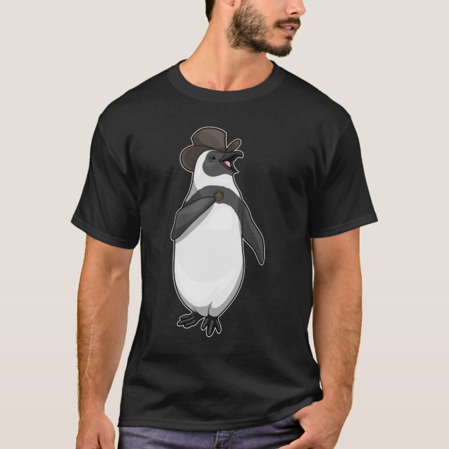 Camiseta Anel de noivado de pinguim casado (Frente)
