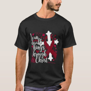 Camiseta Anemia das Células Falsiformes Borgonha Vermelha F