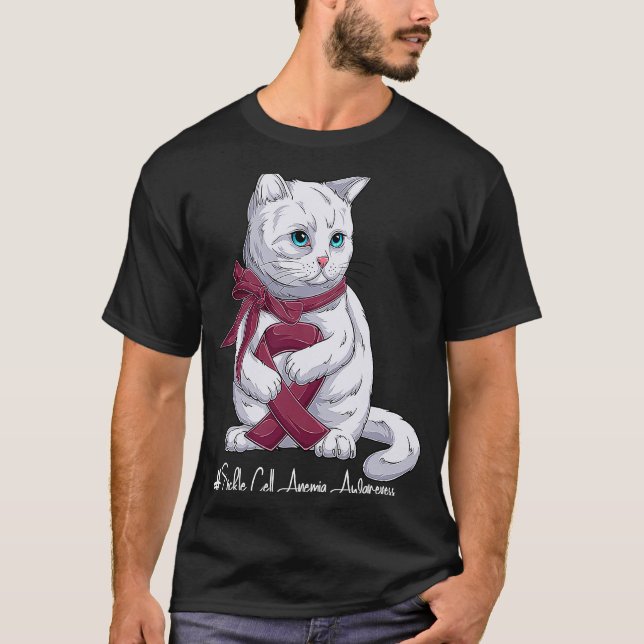 Camiseta Anemia das Células Falsiformes Nacional Mês de Con (Frente)